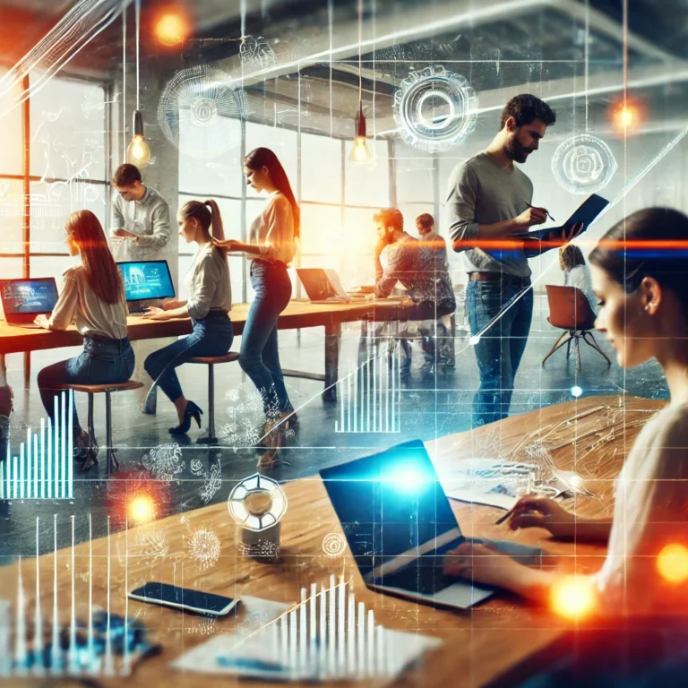Illustration Teamarbeit und Innovation – Picambo Digitalagentur
