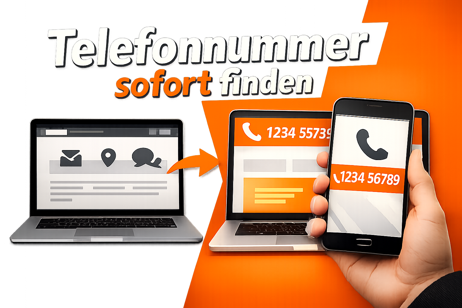 Cover-Bild: Telefonnummer auf der Website sichtbar platzieren